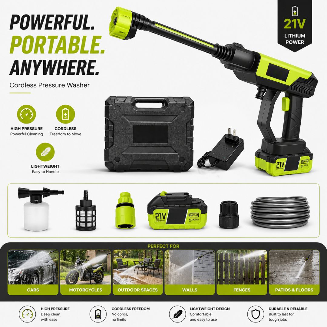 VoltWash™ – Cordless Pressure Washer